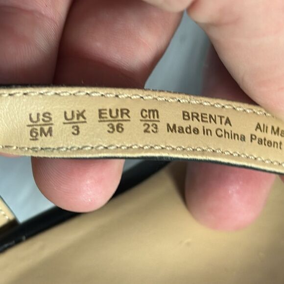 Naturalizer Brenta Black Faux Leather Strappy Heels Sz 6 - Picture 6 of 7